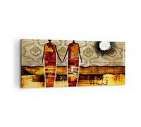 Cuadro Sobre Lienzo 120x50cm Cuadros Pared Pareja africa desierto folklore Art