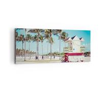 Cuadro Sobre Lienzo 120x50cm Cuadros Pared playa miami florida Wall Art Prints