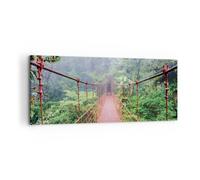 Cuadro Sobre Lienzo 120x50cm Cuadros Pared Puente Suspendido Costa Rica Wall Art