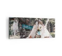 Cuadro Sobre Lienzo 120x50cm Cuadros Pared Recién casados Amor Paisajes Wall Art