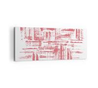 Cuadro Sobre Lienzo 120x50cm Cuadros Pared rojo textura patrón Wall Art Prints