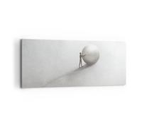 Cuadro Sobre Lienzo 120x50cm Cuadros Pared Sísifo Trabajo Símbolo Wall Art