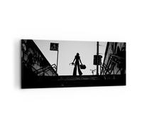 Cuadro Sobre Lienzo 120x50cm Cuadros Pared Sombra Fotografía Escaleras Wall Art