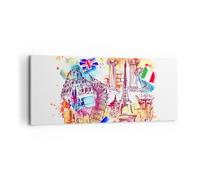 Cuadro Sobre Lienzo 120x50cm Cuadros Pared Viajes Europa historia castillo Art