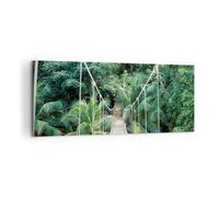 Cuadro Sobre Lienzo 120x50cm Cuadros Pared Zona intertropical selva puente Art
