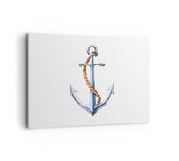 Cuadro Sobre Lienzo 120x80cm Cuadros Pared Ancla cuerda vela mar Wall Art Prints