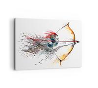 Cuadro Sobre Lienzo 120x80cm Cuadros Pared Arco flecha blanco exactitud Wall Art