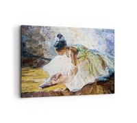 Cuadro Sobre Lienzo 120x80cm Cuadros Pared Bailarina Chica Aceite Wall Art