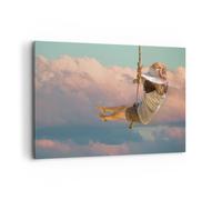 Cuadro Sobre Lienzo 120x80cm Cuadros Pared Balanceo Cuerda Cielo Wall Art Prints