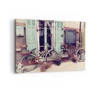 Cuadro Sobre Lienzo 120x80cm Cuadros Pared Bicicletas Vintage Vivienda Wall Art