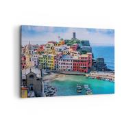 Cuadro Sobre Lienzo 120x80cm Cuadros Pared Colores Edificios Italia Wall Art