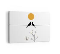 Cuadro Sobre Lienzo 120x80cm Cuadros Pared Cuadro Aves Sol Wall Art Prints Decor
