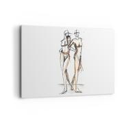 Cuadro Sobre Lienzo 120x80cm Cuadros Pared Dibujo Diseño Moda Wall Art Prints