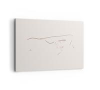 Cuadro Sobre Lienzo 120x80cm Cuadros Pared Esbozo Desnudez Mujer Wall Art Prints