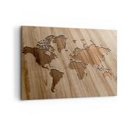 Cuadro Sobre Lienzo 120x80cm Cuadros Pared geografía globo mapa Wall Art Prints