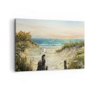 ARTTOR Lienzo Decorativo 120x80cm Moderno Horizontal Paisajes Marino - 4602