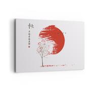 Cuadro Sobre Lienzo 120x80cm Cuadros Pared Japón Flor Cerezas Wall Art Prints