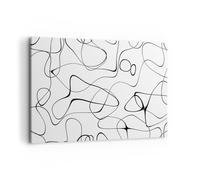 Cuadro Sobre Lienzo 120x80cm Cuadros Pared Línea Nada Patrón Wall Art Prints