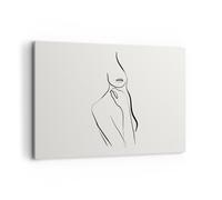 Cuadro Sobre Lienzo 120x80cm Cuadros Pared Mujer Esbozo Dibujo Wall Art Prints