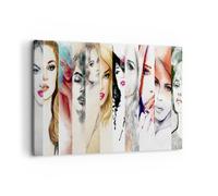 Cuadro Sobre Lienzo 120x80cm Cuadros Pared Mujeres belleza señora Ilustración