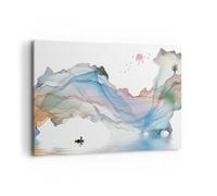 Cuadro Sobre Lienzo 120x80cm Cuadros Pared Olas Montañas Hada Wall Art Prints