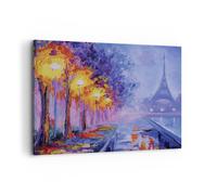Cuadro Sobre Lienzo 120x80cm Cuadros Pared París Faroles Eiffel Wall Art Prints