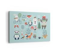 Cuadro Sobre Lienzo 120x80cm Cuadros Pared Pascua animales dulce deseo Wall Art