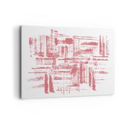 Cuadro Sobre Lienzo 120x80cm Cuadros Pared rojo textura patrón Wall Art Prints