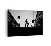Cuadro Sobre Lienzo 120x80cm Cuadros Pared Sombra Fotografía Escaleras Wall Art