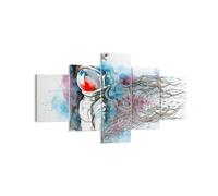 Cuadro Sobre Lienzo 125x70cm Cuadros Astronauta universo astronomía explorador