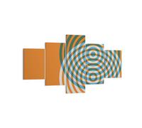 Cuadro Sobre Lienzo 125x70cm Cuadros Pared Abstracción Moderno Círculos Wall Art