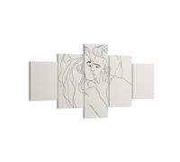 Cuadro Sobre Lienzo 125x70cm Cuadros Pared Art. Línea Beso Wall Art Prints Decor