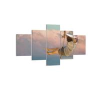Cuadro Sobre Lienzo 125x70cm Cuadros Pared Balanceo Cuerda Cielo Wall Art Prints