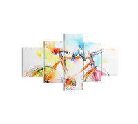 Cuadro Sobre Lienzo 125x70cm Cuadros Pared Bicicletas pájaros paloma pureza Art