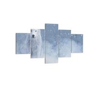 Cuadro Sobre Lienzo 125x70cm Cuadros Pared Blanco lobo nieve Wall Art Prints