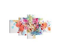 Cuadro Sobre Lienzo 125x70cm Cuadros Pared color concepto gato Wall Art Prints