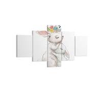 Cuadro Sobre Lienzo 125x70cm Cuadros Pared Conejo Liebre Infantil Wall Art