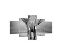 Cuadro Sobre Lienzo 125x70cm Cuadros Pared Elefante Salvaje Naturaleza Wall Art