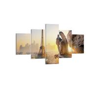 Cuadro Sobre Lienzo 125x70cm Cuadros Pared Gárgolas Torre Eiffel Wall Art Prints