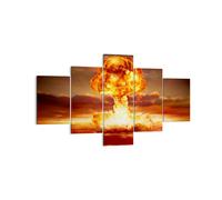 Cuadro Sobre Lienzo 125x70cm Cuadros Pared Guerra bomba nuclear seta apocalipsis