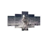 Cuadro Sobre Lienzo 125x70cm Cuadros Pared luna tierra astronauta Wall Art
