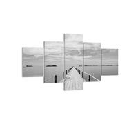 Cuadro Sobre Lienzo 125x70cm Cuadros Pared Madera Puente Mar Wall Art Prints