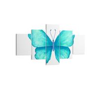 Cuadro Sobre Lienzo 125x70cm Cuadros Pared Mariposas vuelo niñez verano Wall Art