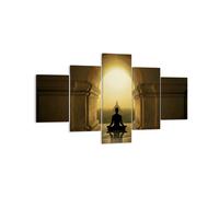 Cuadro Sobre Lienzo 125x70cm Cuadros Pared Meditación Templo Sombra Wall Art