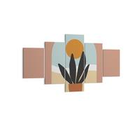 Cuadro Sobre Lienzo 125x70cm Cuadros Pared Minimalista Ventana Flor Wall Art