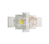 Cuadro Sobre Lienzo 125x70cm Cuadros Pared moderno dorado abstracto Wall Art