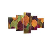Cuadro Sobre Lienzo 125x70cm Cuadros Pared Otoño Hojas Gráficos Wall Art Prints