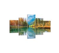 Cuadro Sobre Lienzo 125x70cm Cuadros Pared Paisaje Montañas Amanecer Wall Art