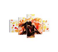 Cuadro Sobre Lienzo 125x70cm Cuadros Pared Pareja beso multi-color luna de miel