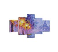 Cuadro Sobre Lienzo 125x70cm Cuadros Pared París Faroles Eiffel Wall Art Prints